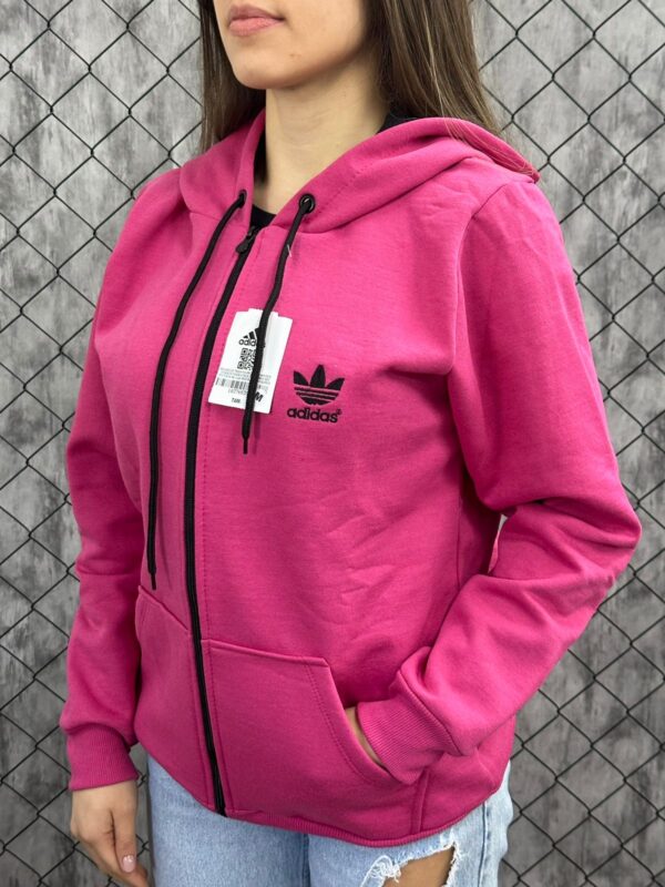 Jaqueta Moletom Feminina Abertura em Zíper Rosa