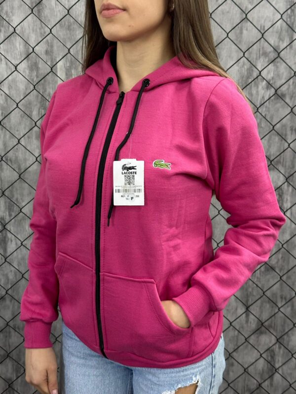 Jaqueta Moletom Feminina Abertura em Zíper Rosa